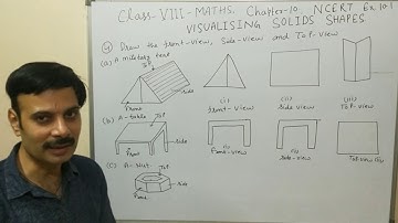 Class - 8th, Maths, Chapter -10, Visualising Solid Shapes, Exercise 10.1, Q - 3&4