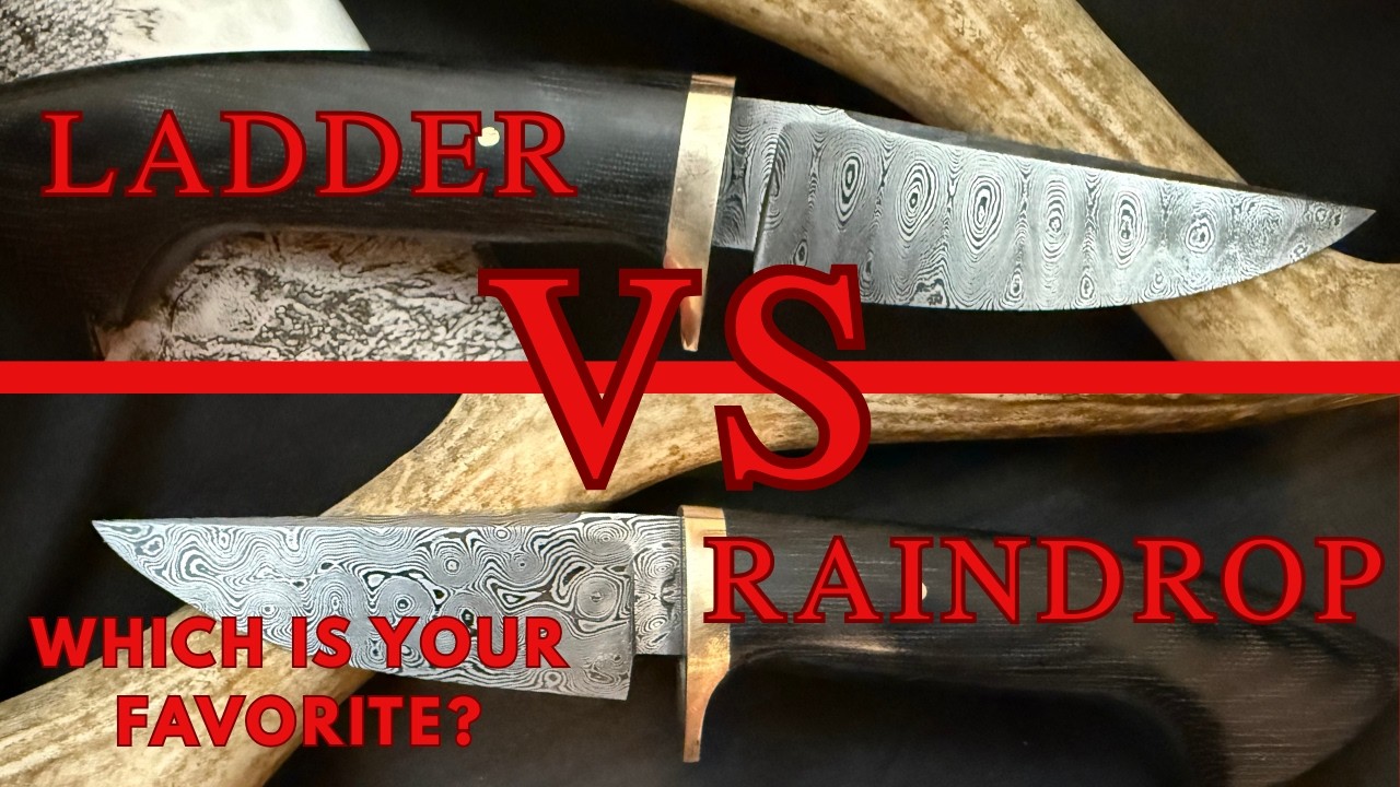 Ковка ножей с каплевидным и лестничным узором *Часть 2* Завершено