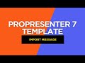 ProPresenter 7 Tutorial | Import Message 2 | Complete Service Template