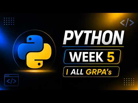 WEEK 5 | ALL GRPA'S | PYTHON | IITM BS