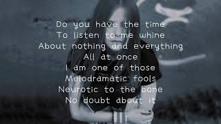 Avril Lavigne - Basketcase [Live] || Lyrics