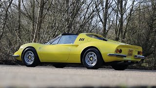 This 1973 rhd ferrari 246 gts dino finished in giallo fly 20-y-191
with black interior and carpets, one of only 235 uk cars, is now for
sale at bar...