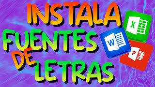 ✅ CÓMO INSTALAR FUENTES DE LETRAS EN WORD, EXCEL Y POWER POINT | TIPOGRAFÍA 2022 ?