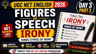 Irony &amp; Types 🤯 Verbal, Situational, Dramatic | UGC NET Day 3 Part 2