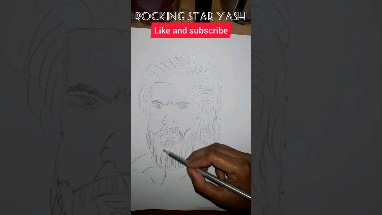 Rocking star Yash drawing shorts video KGF chapter 2 Rocky bhai Sultan song