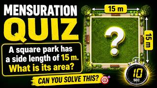 Can You Beat The Mensuration Timer Challenge? Mensuration Brain Quiz Class 7 #mathquiz #mensuration