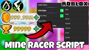 Mine Racer Script | Auto Mine & More | Hydrogen and Fluxus - Roblox Mobile Exploiting