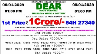 🔴 Morning 01:00 P.M. Dear Nagaland State Lottery Sambad Result Today ll Date-09/01/2024 ll screenshot 4