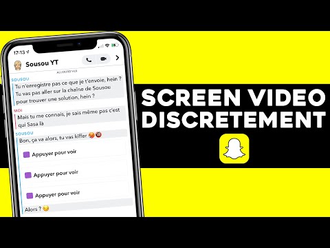 COMMENT FAIRE UN SCREEN VIDÉO DISCRÈTEMENT SUR SNAPCHAT - TUTO