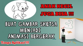 Ubah gambar sketsa jadi animasi bergerak | animasi lucu untuk konten bagi pemula