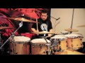 Bruno fonseca no stand da nagano drums na expomusic 2016