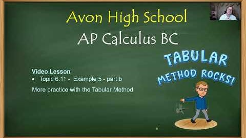Avon High School - AP Calculus BC - Topic 6.11 - Example 5b