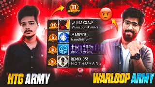 WARLOOP ARMY vs HTG ARMY ❤️ TOUGHEST GRANDMASTER MATCH | BEST GRANDMASTER MATCH FREE IN TAMIL