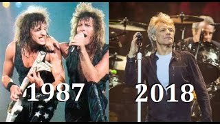 Video thumbnail of "Bon Jovi - Livin on a Prayer 1987-2018 voice change"