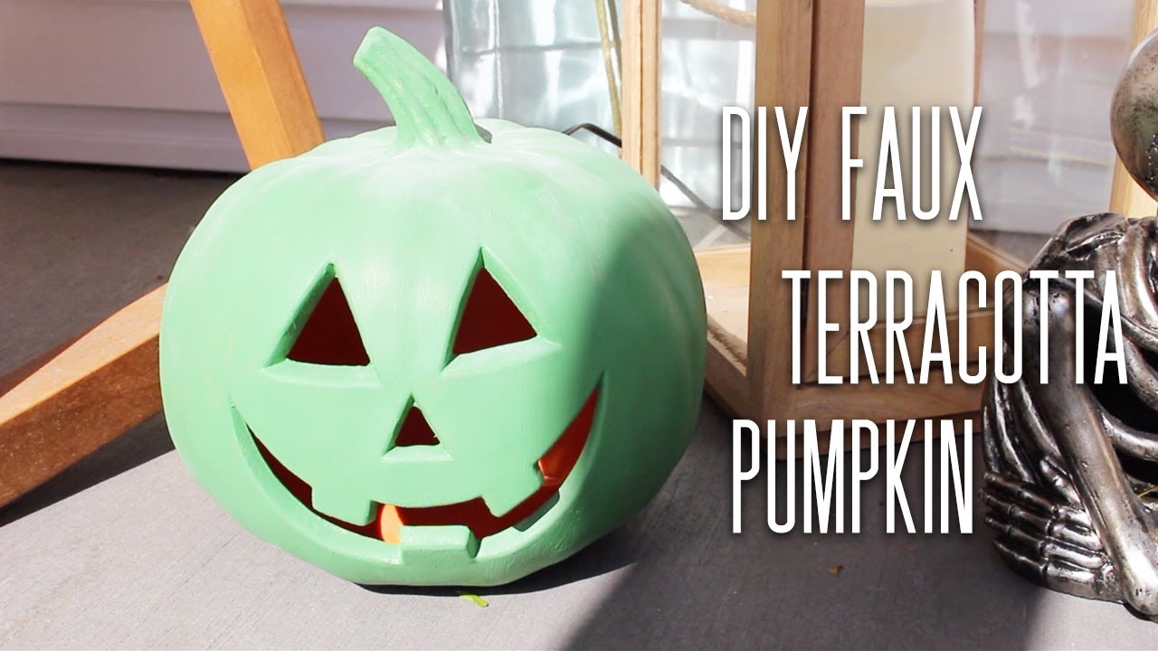 DIY Faux Terracotta Pumpkin YouTube