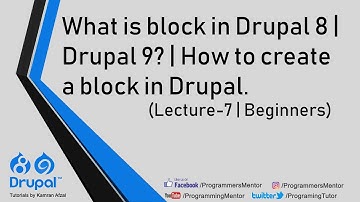 What is block in Drupal 8 | Drupal 9? Urdu/Hindi | How to create a block in Drupal (Lecture-7)