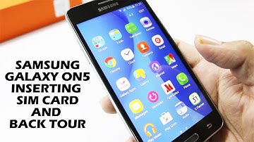 Inserting Simcard on Samsung Galaxy On5 and Back tour.