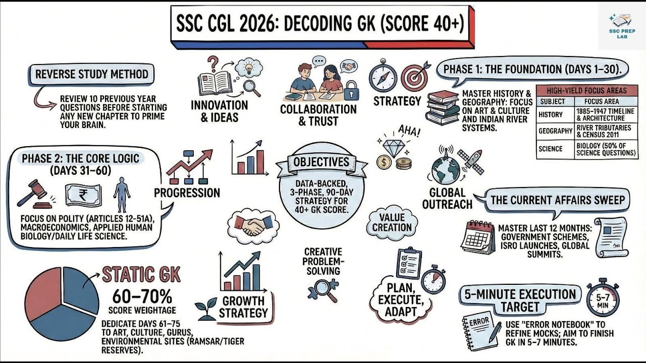 SSC CGL 2026: DECODING GK | 90 Days Strategy to Score 40+ (New Pattern ...