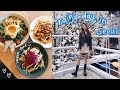 vlog • favorite vegan cafe, lentil bowl, chili cheese fries, hummus squash salad, spring in seoul 🌿