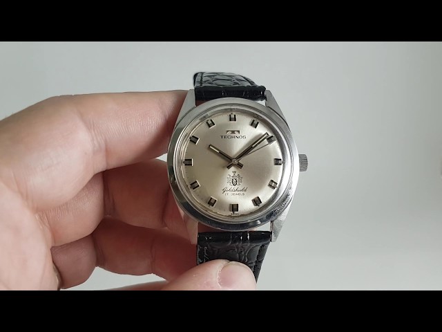 c1970 Technos Goldshield men's vintage watch with ETA 2750