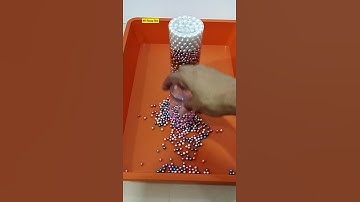 Colourful Pearls Drop from 2 Different Glasses. #shorts #asmr #satisfying #pearl #beads #oddly