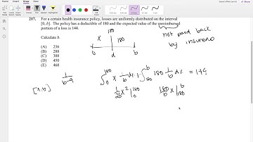 SOA Exam P Question 217 | Uniform Distribution with Deductibles