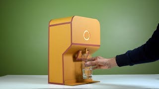 How to Make a Modern Looking Water Dispenser Machine from Cardboard with LED Light