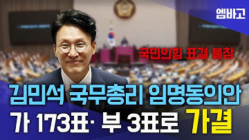 김민석 국무총리, 173표로 임명 가결 ··· 국민의힘 표결 불참 | 국회 본회의 (250703)