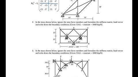 L-01 Structural Analysis by Direct Stiffness Method for 2D Truss