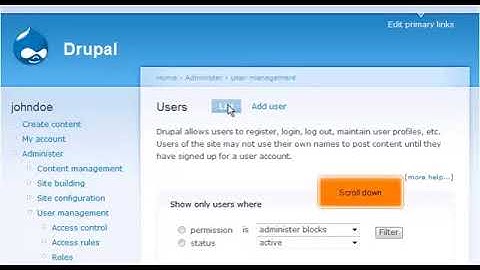 How to manage users in Drupal