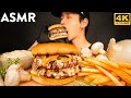 ASMR ULTIMATE MUSHROOM SWISS BURGER MUKBANG | COOKING & EATING SOUNDS | Zach Choi ASMR