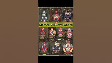 MemeFi All Level Secret Codes In One Video #memefi #secretcodes #alllevels #yt #arabic #recommended