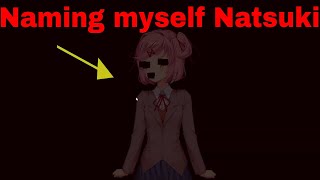 What happens when you name yourself Natsuki and play pong in Monika after story ddlc