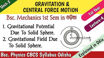 Gravitational Potential & Field Due To Solid Sphere #majhibira Important Long Question Bsc 1st year.