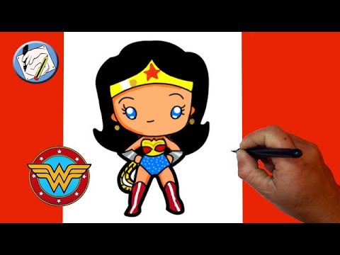 Querido Leer Movimiento Dibujos kawaii mujer maravilla * Como dibujar y colorear a Wonder Woman-  How to draw Wonder Woman - YouTube