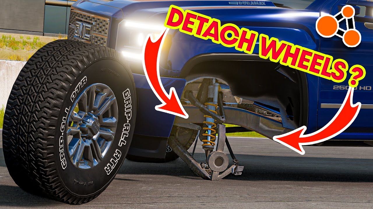 Как отсоединить/снять колесо во время движения | beamng.drive