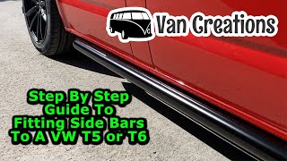 VW Transporter T5 & T6 Side Bar Installation  Step by Step Guide to fitting