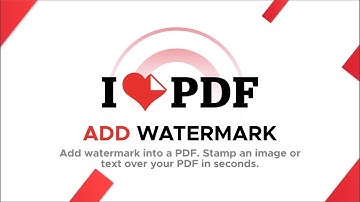 How to add Watermark in PDF document file | ILOVEPDF | Add Watermark on PDF