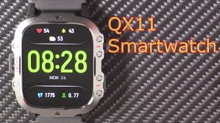 QX11 Smartwatch review Military Style waterproof  | Bluetooth calling blood pressure SPO2