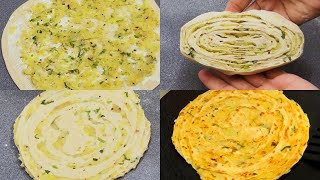 Unique Crispy Aloo Lachha Paratha | Unique Style Aloo Paratha Recipe #shorts #viral #plainparatha