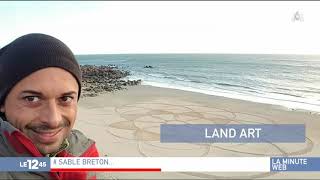 Morbihan : il dessine un drapeau breton géant sur le sable