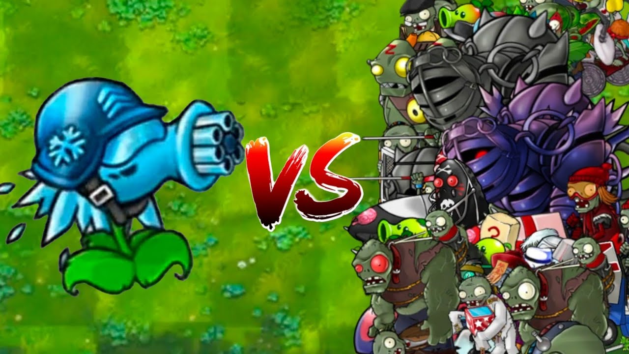 PVZ FUSION : ULTIMATE ICE GATLING MACHINE VS ALL ULTIMATE HEALTH ZOMBIE ...
