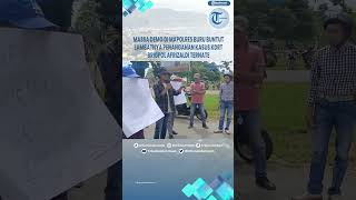 Lambatnya Penanganan Kasus KDRT Brigpol Afrizaldi Ternate, Massa Demo di Mapolres Buru