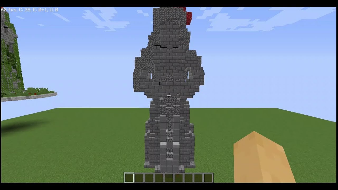 Minecraft Sword Wielding Statue Youtube