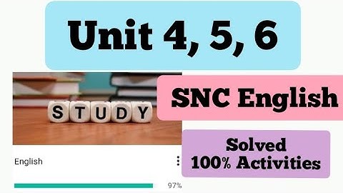 SNC / LMS English unit 4, 5 and 6 100 solved Question#silentop