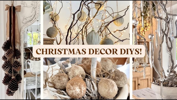 DIY Rustic Farmhouse Christmas Ornaments, Christmas In July