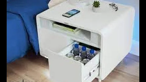 Smart Side/Nightstand Table - with Cooling Drawer, Wireless Charging, Bluetooth Speaker & Much More