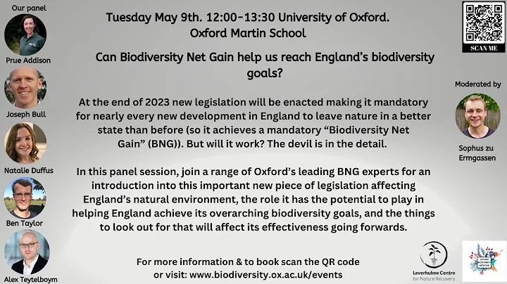 Biodiversity Net Gain discussion. May 9th 2023
