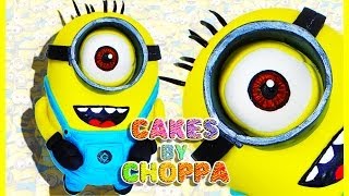 Easy Minion Cake | Despicable Me 2 (How To) screenshot 5