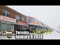 Snowing in Toronto! A video walk in Toronto&#39;s East Eglinton Neighbourhood on January 9 2024